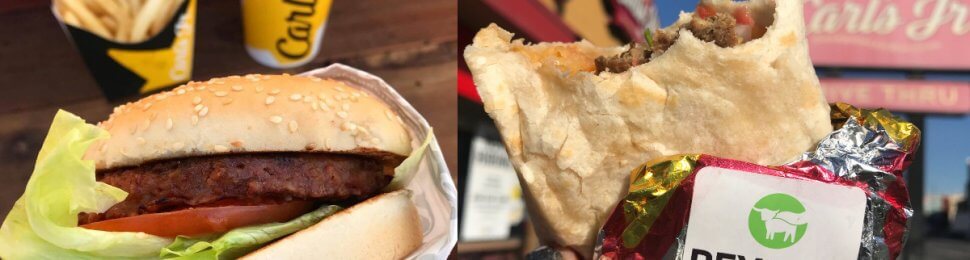 Carl's Jr. Beyond Meat burger and burrito