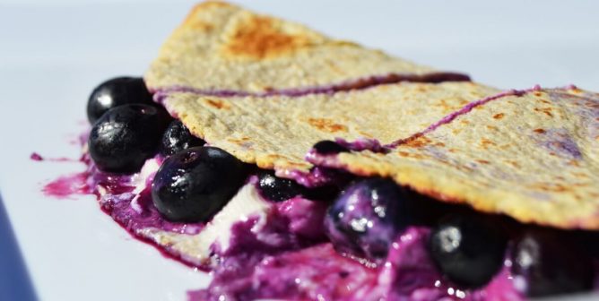 Blueberry Breakfast Quesadilla