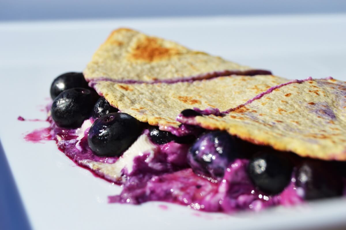 Blueberry Breakfast Quesadilla