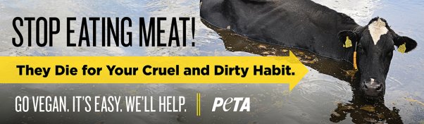 Stop Eating Meat Cow Billboard