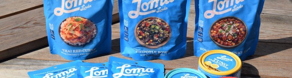 loma linda tuno and packaged vegan meals
