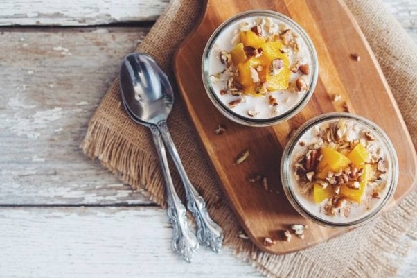 Peach overnight oats from Hot for Food blog