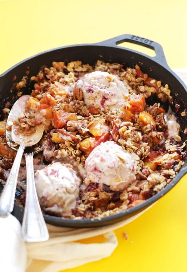 a peach crisp from Minimalist Baker