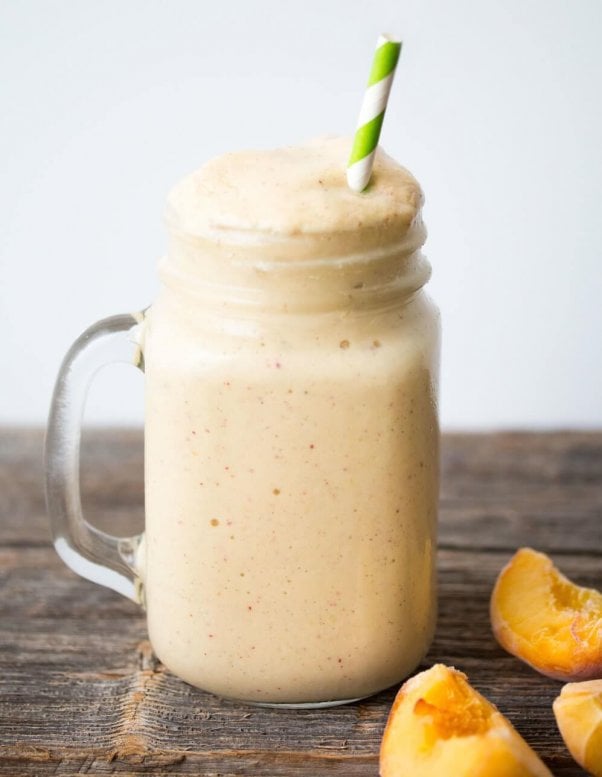 Peach mango smoothie from Hot for Food blog