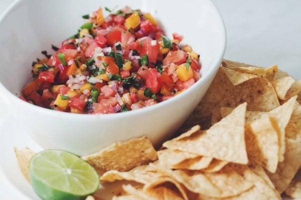 Watermelon peach salsa