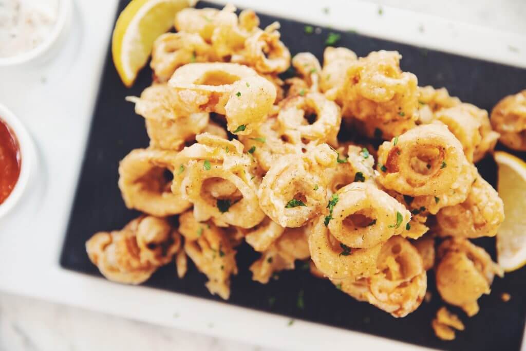 Vegan Calamari Made From Mushrooms by hot for food PETA