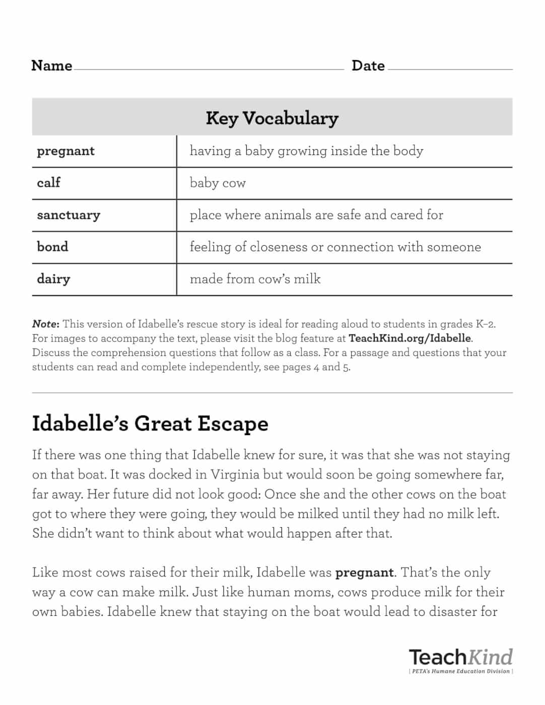 Rescue Stories Printables | PETA