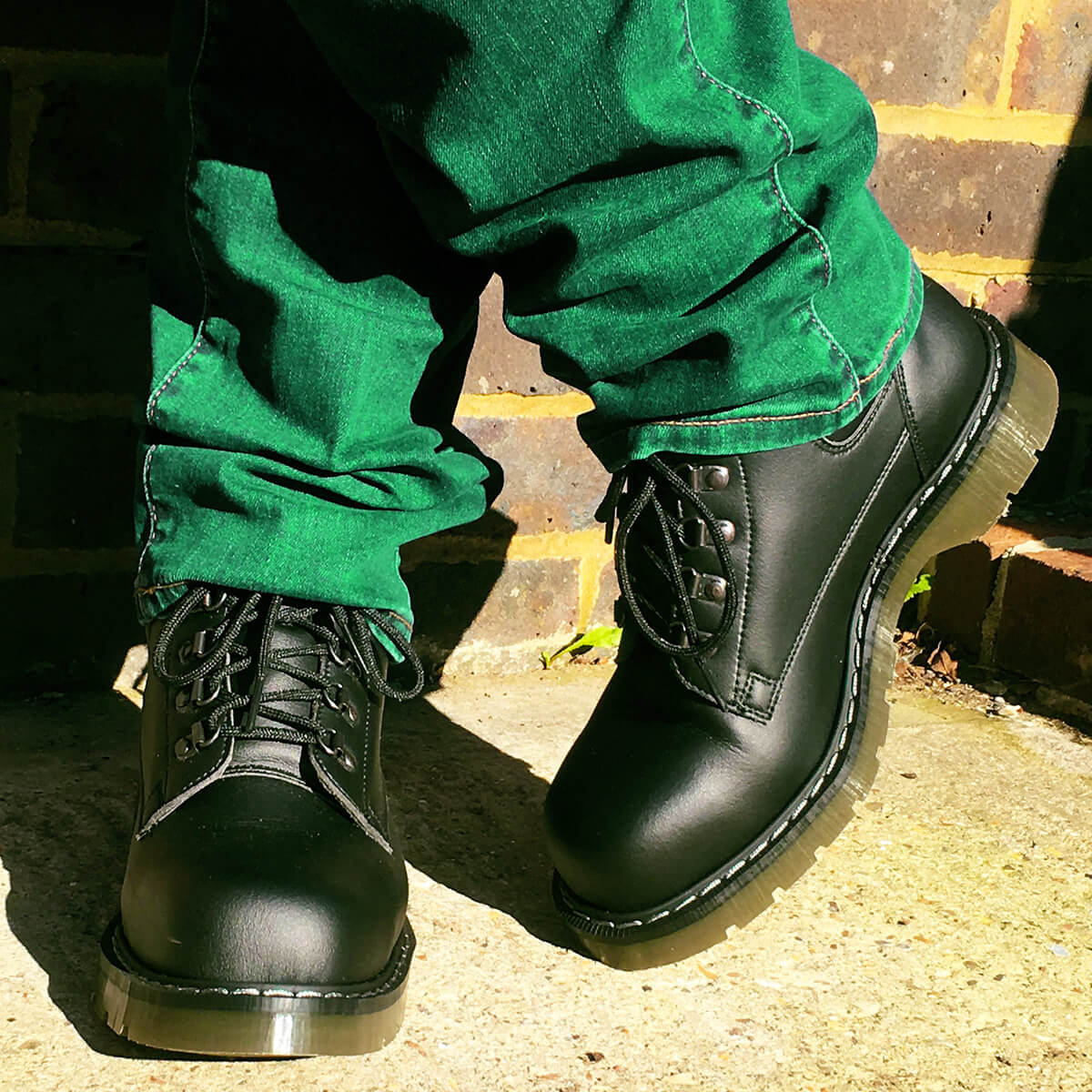 vegan leather work boots