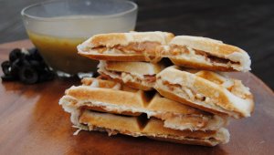 Bean and ‘Cheese’ Waffles