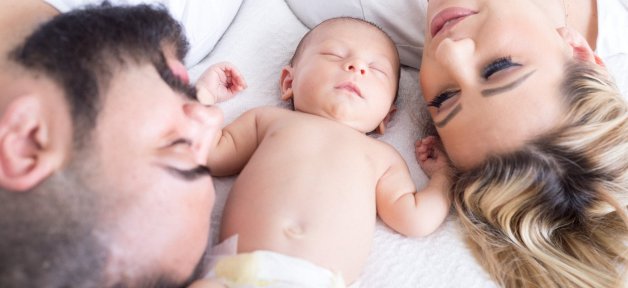 human family with a small baby
