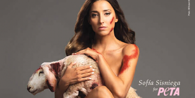 Sofia Sisniega Strips Naked to Protest Wool Cruelty