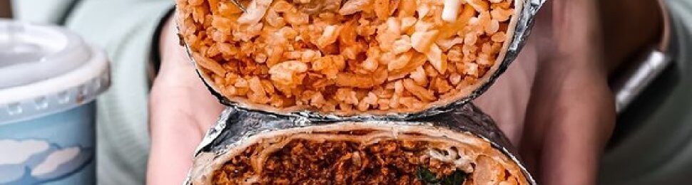 vegan chorizo burrito at freebirds world burrito