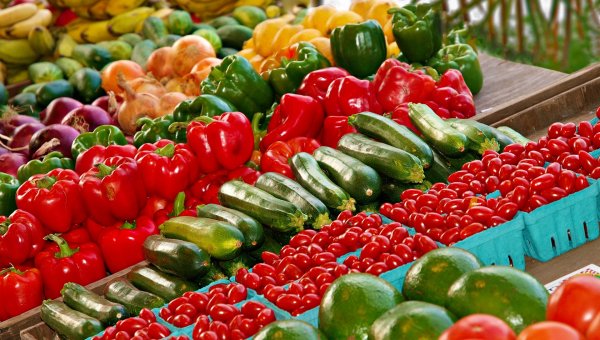 Fresh Produce and Fruits and Vegetables in a super market