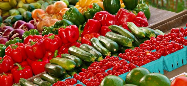 Fresh Produce and Fruits and Vegetables in a super market