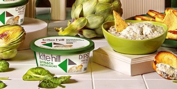 kite hill vegan spinach and artichoke dip