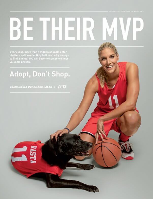 Elena Delle Donne PETA Ad