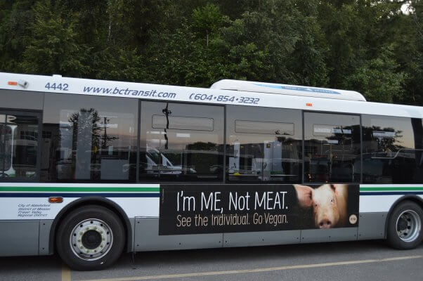 Im Me Not Meat Bus Ad in Abbotsford
