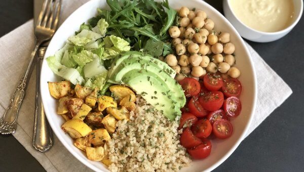 Squash and Quinoa Bowl with Lemon Cashew Dressing