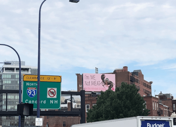 Im Me Not Meat Lobster Billboard in Boston