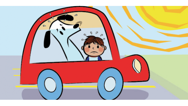 Too Hot For Spot And Tot When The Weather’s Hot, Don’t Leave Kids or Dogs in Cars (Print)