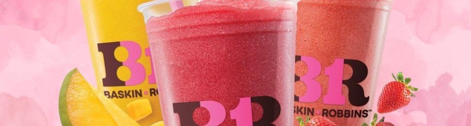 Mango, Mixed Berry, and Strawberry Smoothies from Baskin-Robbins