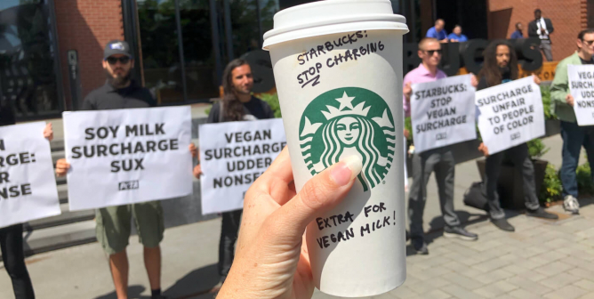 Protests Erupt Over Starbucks' Vegan Milk Surcharge