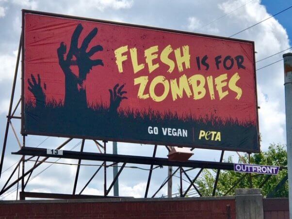 flesh is for zombies peta ad