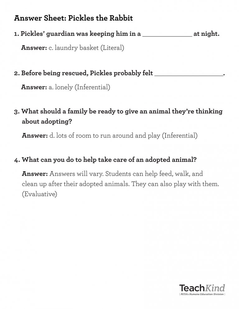 TeachKind Rescue Stories: Pickles the Rabbit | PETA