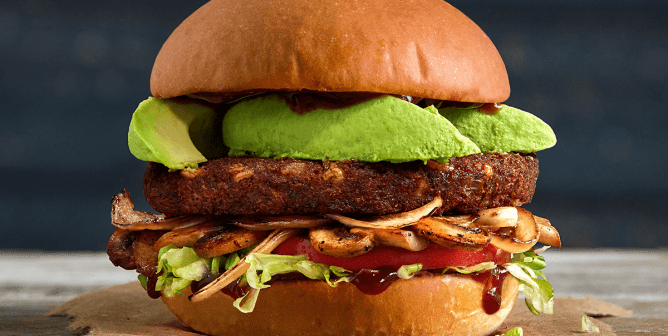 mooyah burger vegan burger build