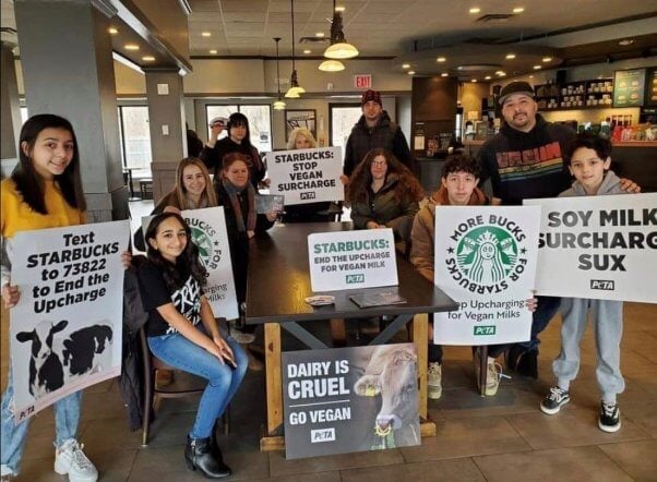 Teens Protest Starbucks NY
