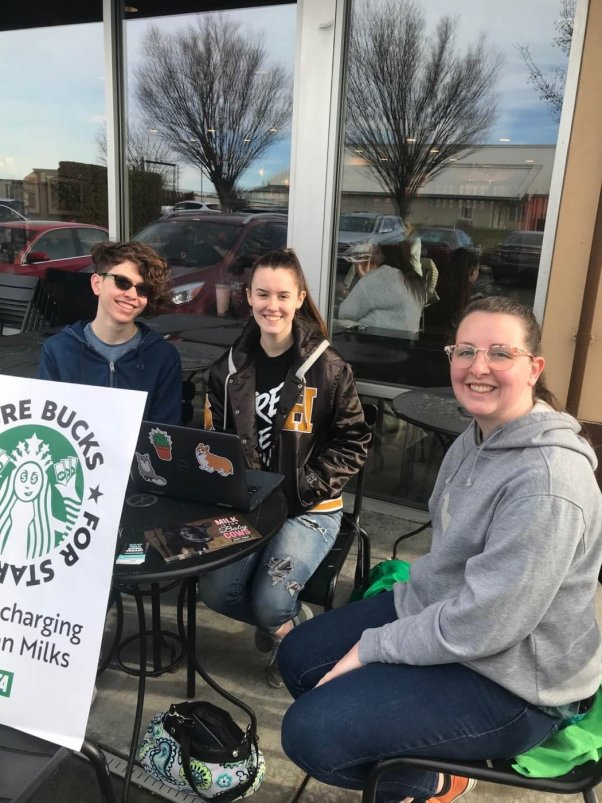 Teens Demo Starbucks WA