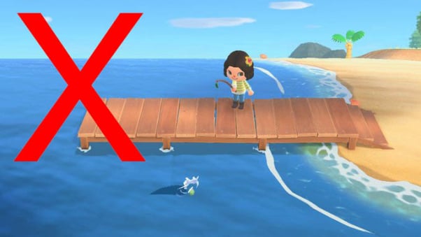 Character Fishing in Animal Crossing New Horizons Videogame