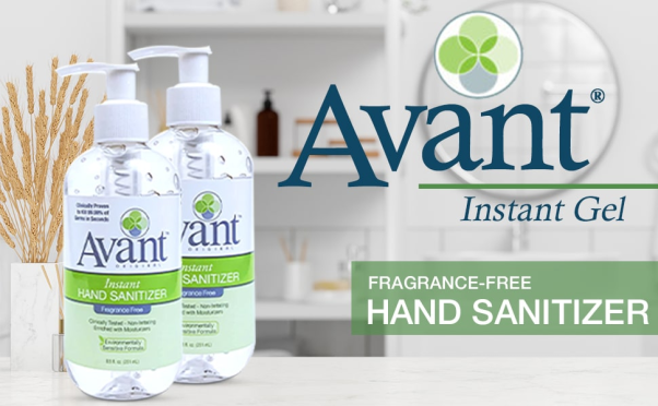 product promo image "avant instant gel fragrance free hand sanitizer"