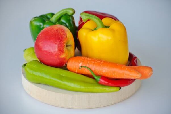 Colorful fruit and veg