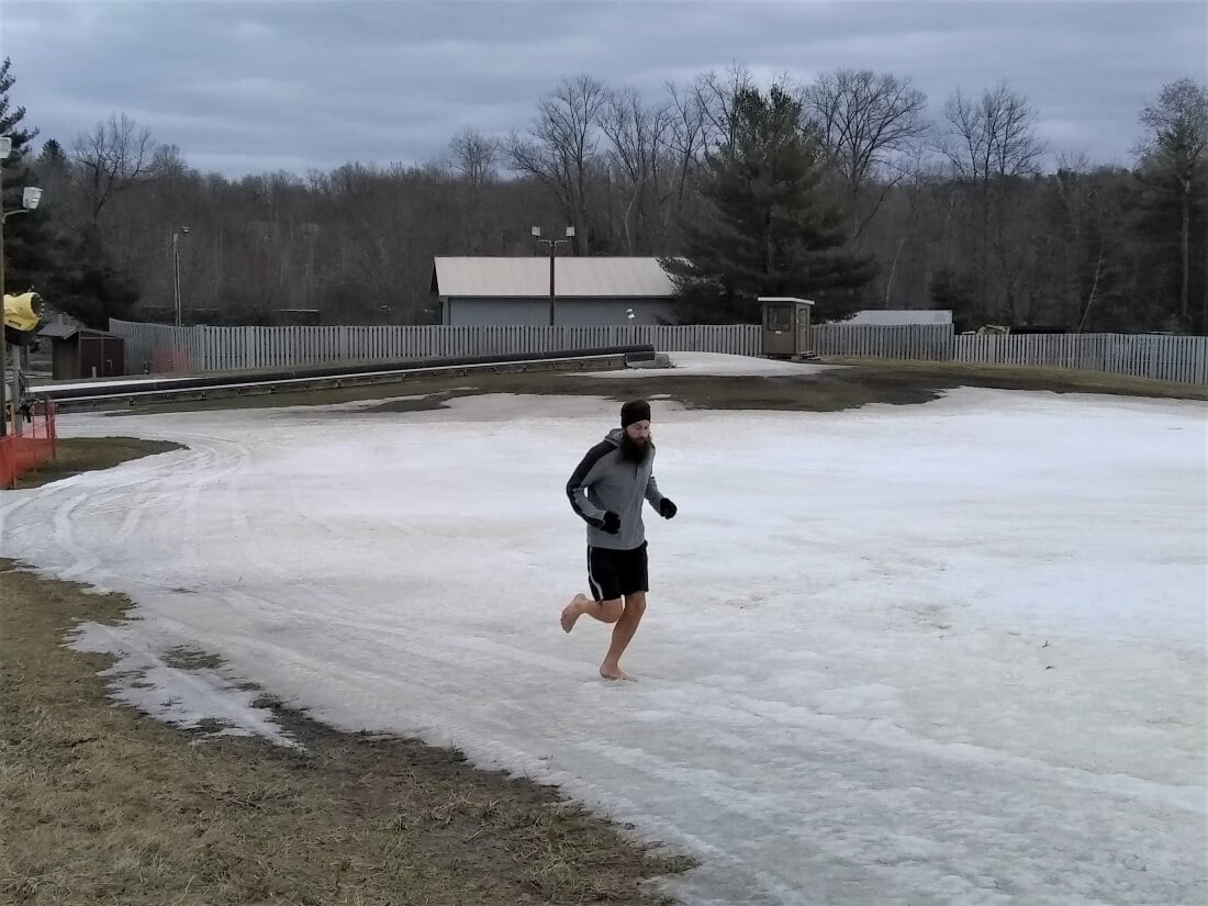 running barefoot