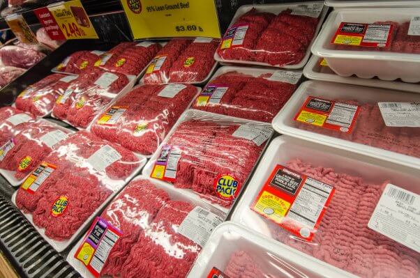 raw meat supermarket