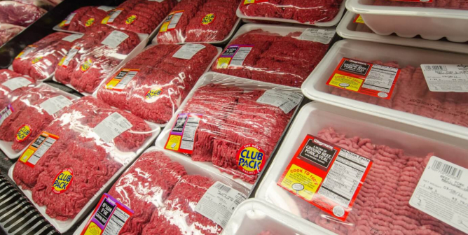raw meat supermarket