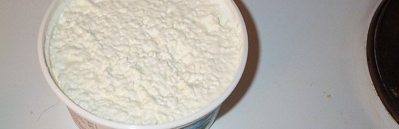 container of cottage cheese
