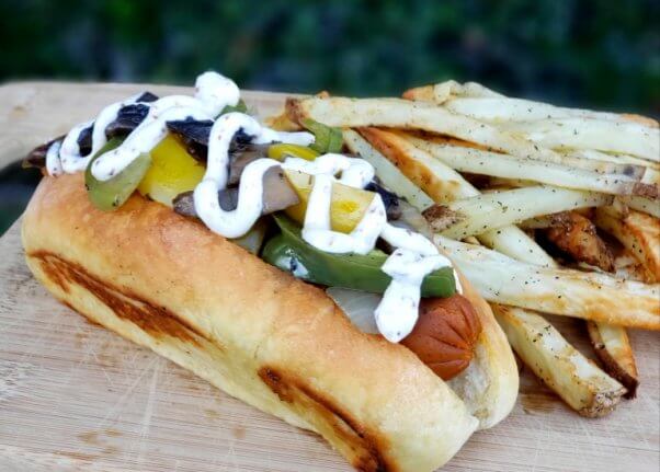 disney california adventure philly dog plant-based copycat