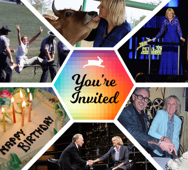 Birthday Fundraiser invite for Ingrid Newkirk