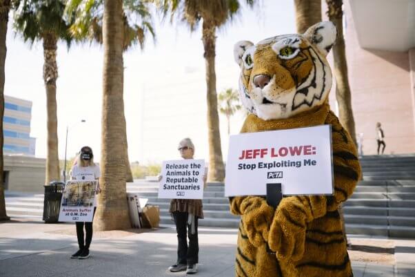 PETA Protest of Tiger King villain Jeff Lowe