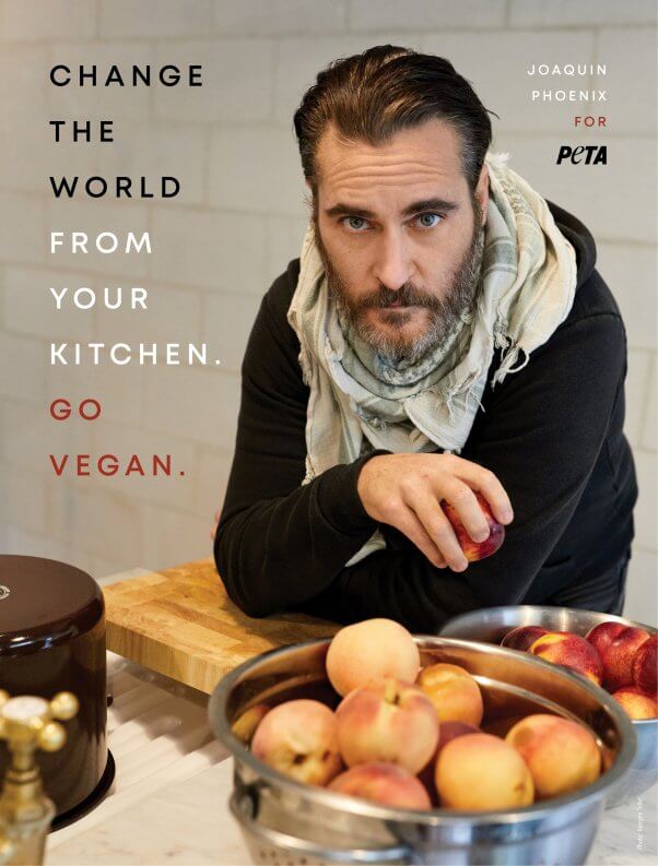 Joaquin Phoenix in new vegan ad for PETA