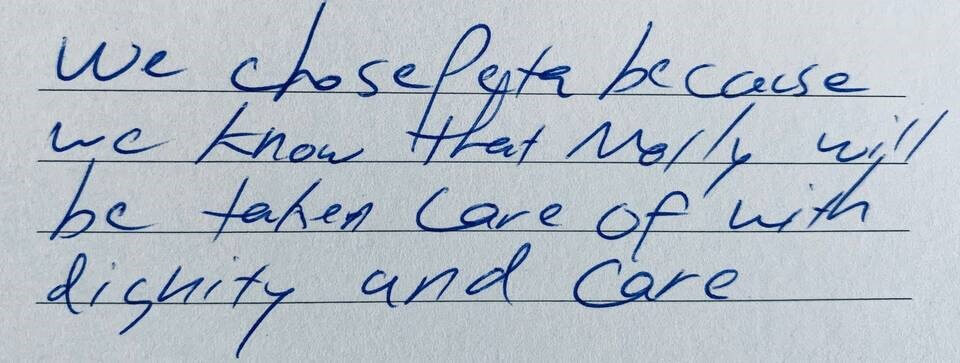 Euthanasia Thank You Note