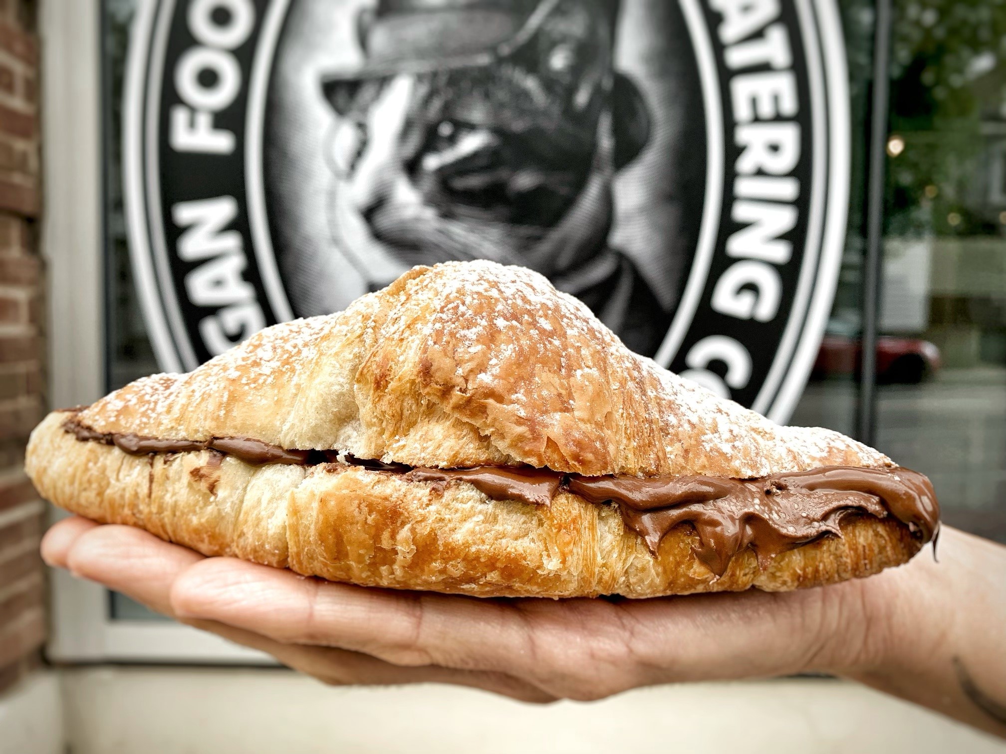 Chocolate croissant from The Animal Liberation Kitchen in Toronto