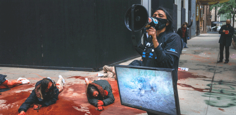 Canada Goose Faces 'Bloody' PETA Protest