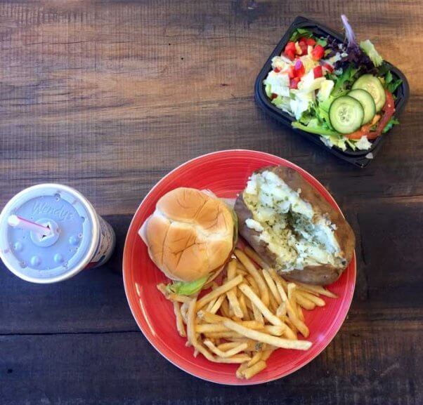 vegan options at wend'