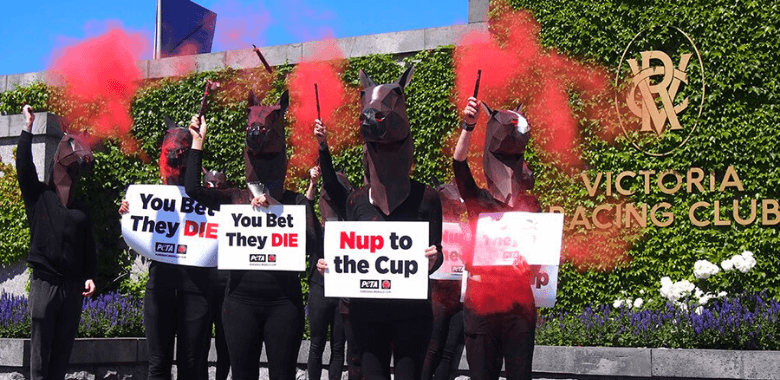 Protesters Crack 'Bloody Horse Whips' in Melbourne