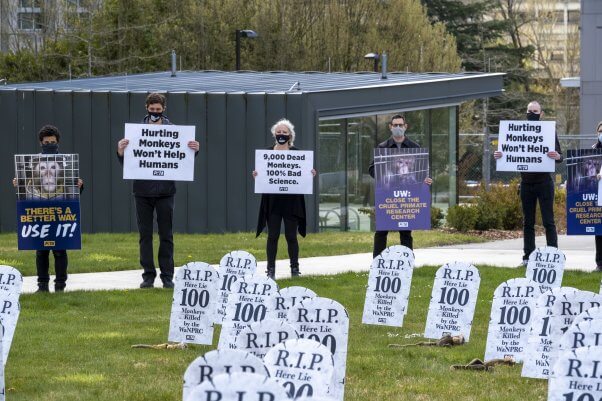 PETA Protest at Washington National Primate Research Center