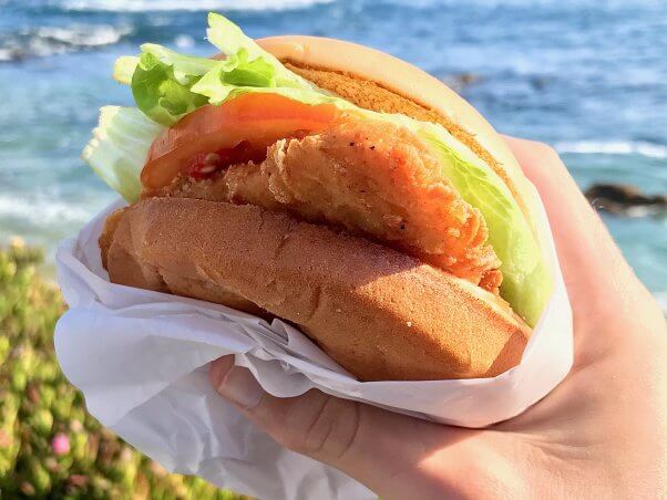 Vegan chicken sandwich at Jack in The Box