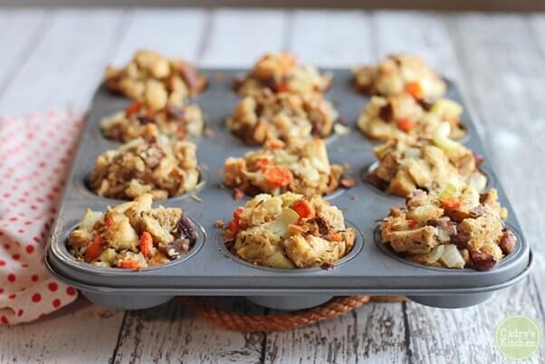 vegan stuffing muffins